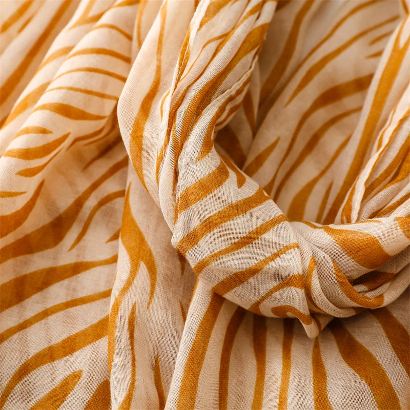 Spring Summer 180*90CM Soft Viscose Printed Shawls Bright Colors Arabic Scarfs for Muslim Women Vertical Striped Hijab Fashion
