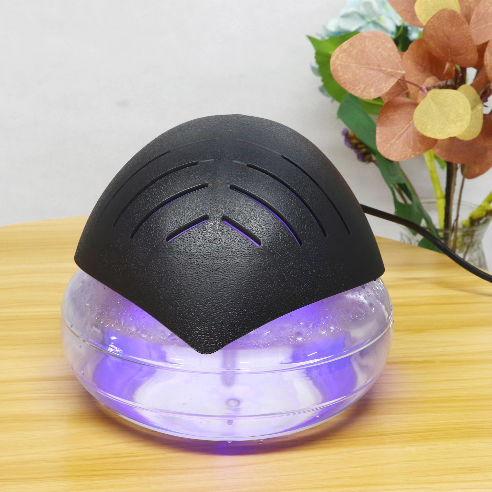 Deluxe package includes scent pack - Home and office water filter air freshener - Essential oil diffuser with LED night light - Compact air purifier for smoke and pets
