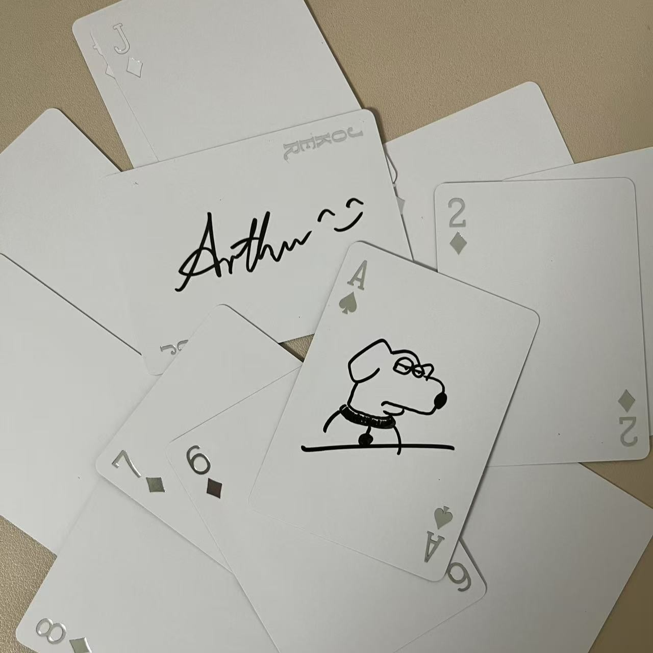 Blank playing cards drawing writing, card games magic array patterns holiday gifts DIY - 2 decks
