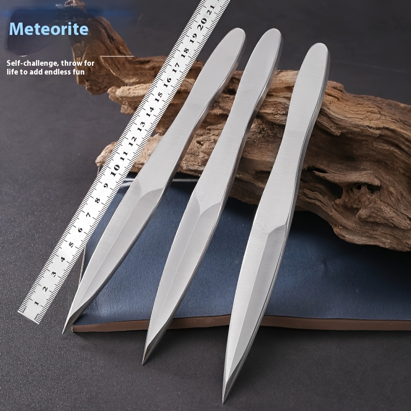 1pc/3pcs METEORITE Outdoor Small Straight Knife Darts Straight Flying Spinning Flying Steel Needle Throwing Martial Arts Flying Needle Darts Knife Self Defense