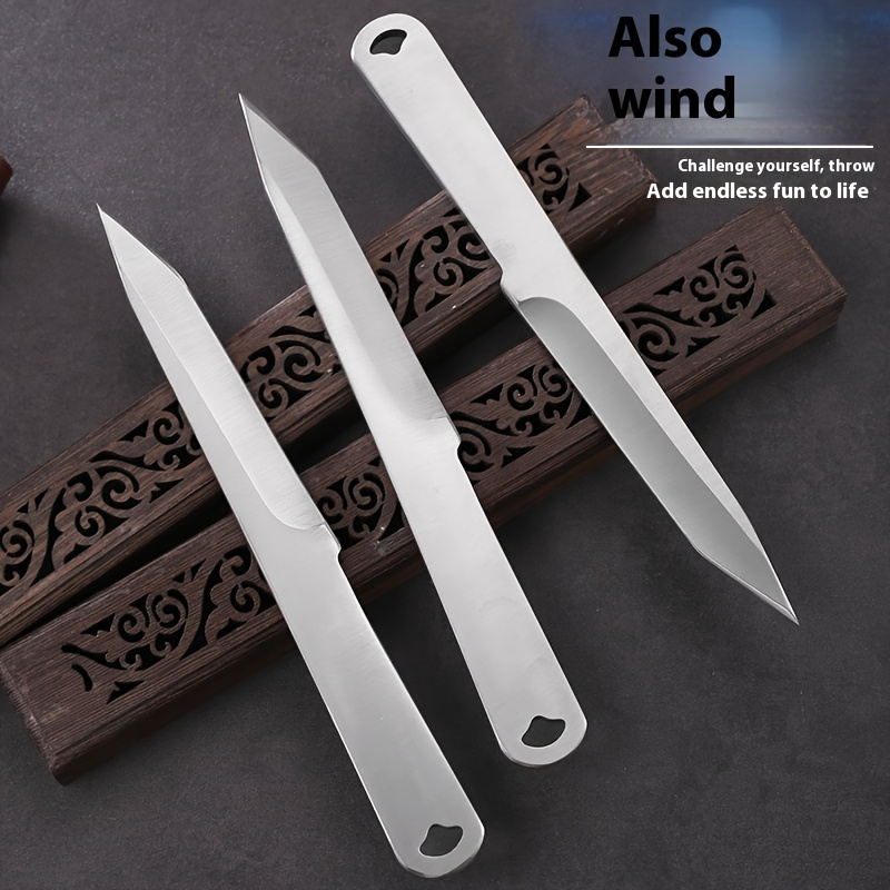 1pc/3pcs Outdoor Small Straight Knife Darts Straight Flying Spinning Flying Steel Needle Throwing Martial Arts Flying Needle Darts Knife Self Defense