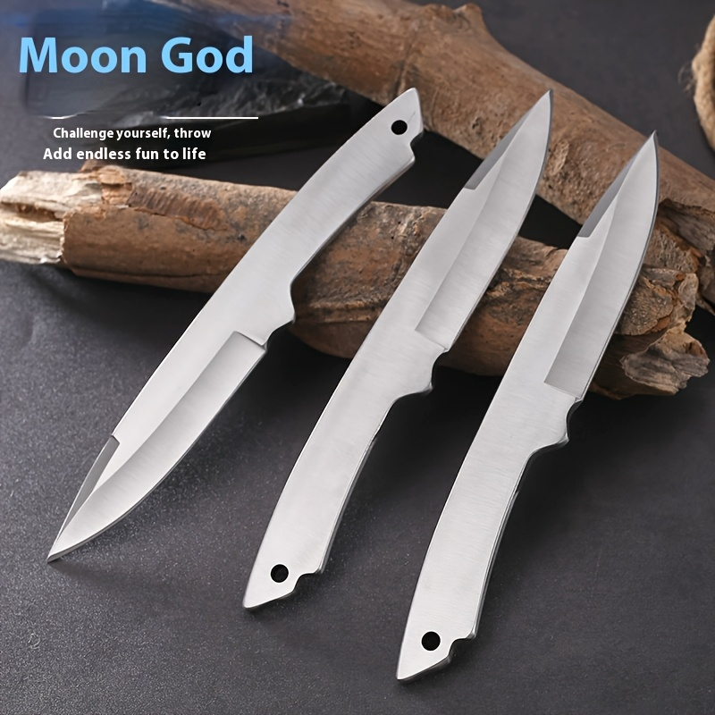 1PC/3PCS MOON GOD Outdoor Small Straight Knife Darts Straight Flying Spinning Flying Steel Needle Throwing Martial Arts Flying Needle Darts Knife Self Defense