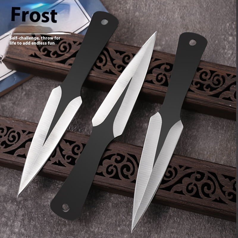 1pc/3pcs Outdoor Small Straight Knife Darts Straight Flying Spinning Flying Steel Needle Throwing Martial Arts Frost Flying Needle Darts Knife Self Defense