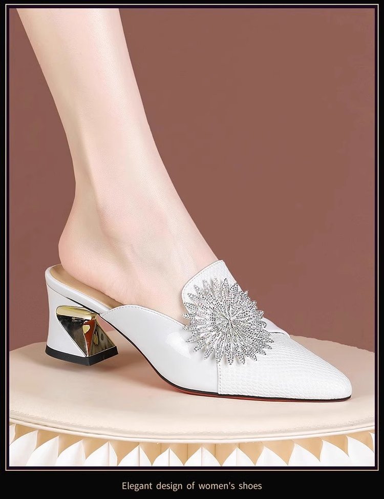 Summer New Women's Fashion Middle Heel Sandals