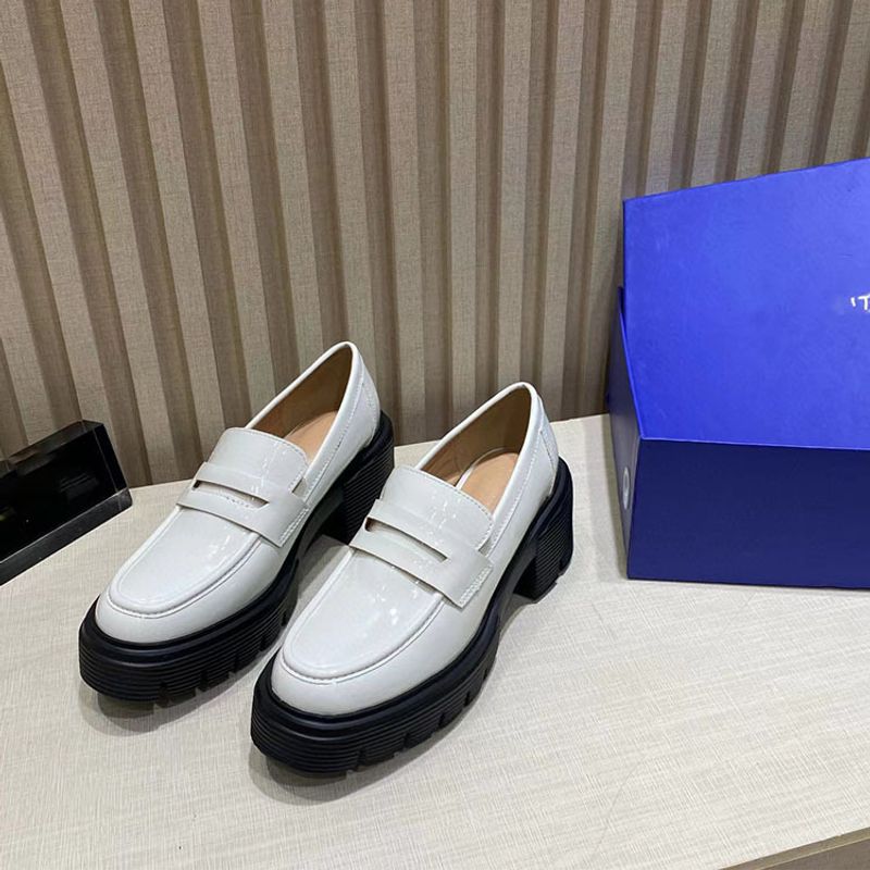 أحذية رياضية بيضاء بنعل سميك ونعل سميك، متعددة الا...