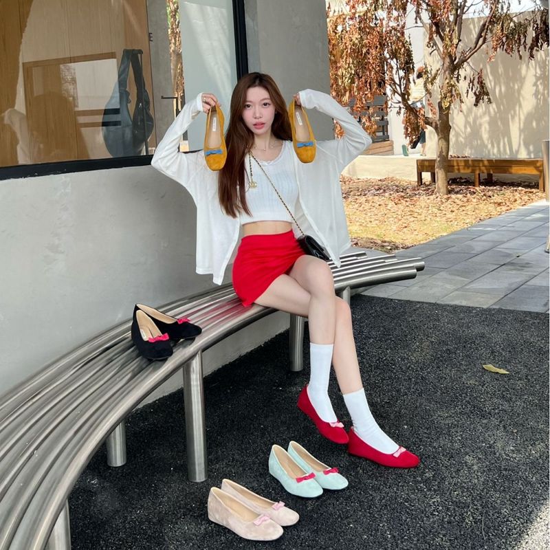 العربية: حذاء راقصات الباليه الفرنسي الجديد للنساء...