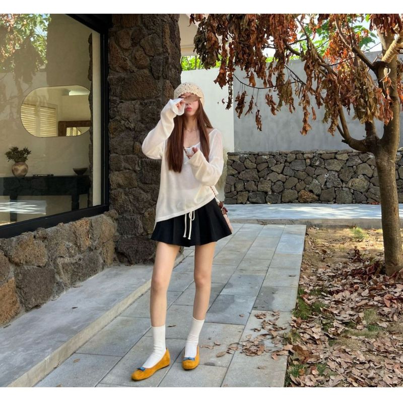 العربية: حذاء راقصات الباليه الفرنسي الجديد للنساء...