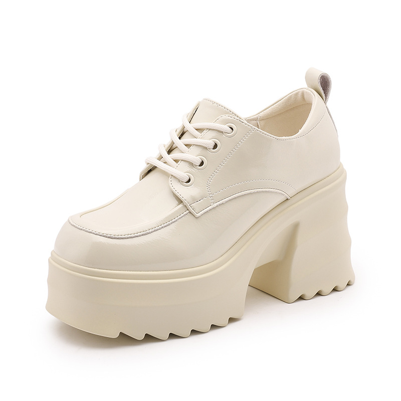 أحذية لوفر ذات عقب سميك للنساء، تصميم جديد متعدد ا...