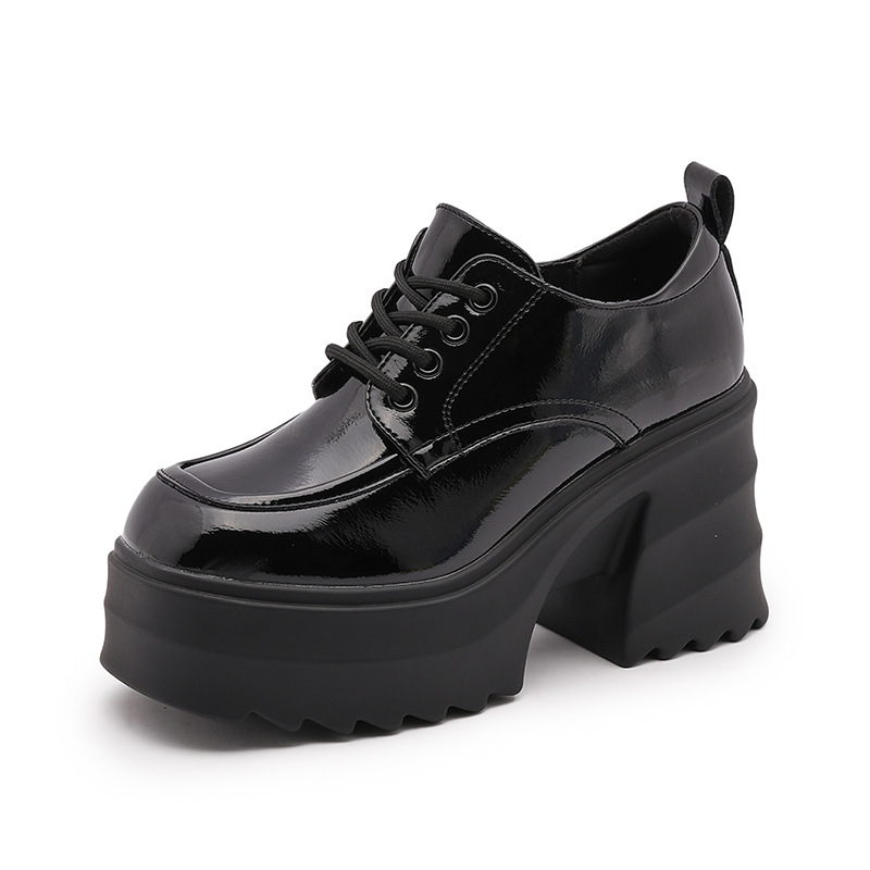 أحذية لوفر ذات عقب سميك للنساء، تصميم جديد متعدد ا...