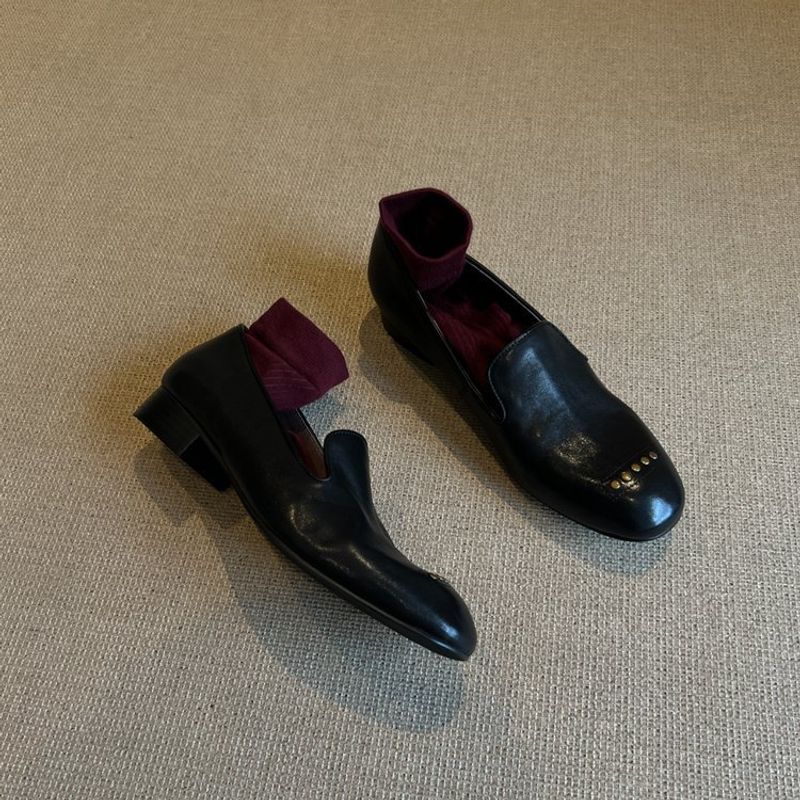 النسخة الناعمة ~ حذاء نسائي بريطاني ذو كعب منخفض و...