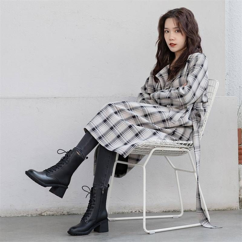 Cameido 【كلاسيكية بيست셀ر】 حذاء جلدي نسائي مارتن لل...