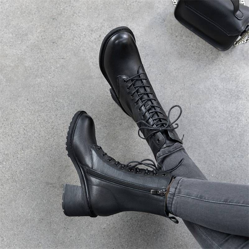 Cameido 【كلاسيكية بيست셀ر】 حذاء جلدي نسائي مارتن لل...