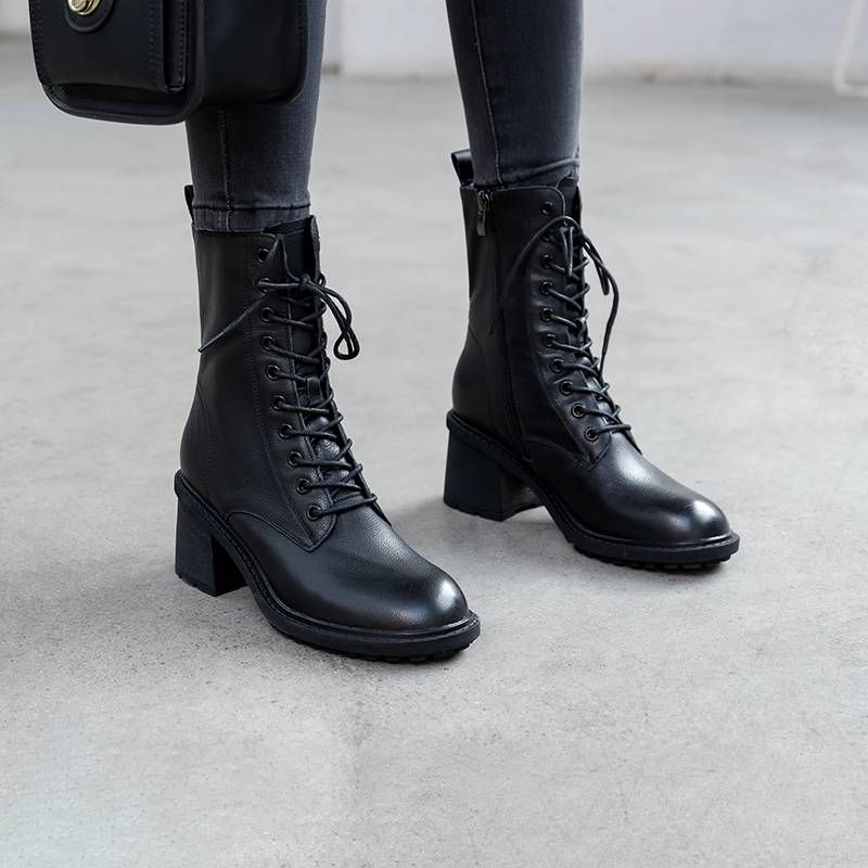 Cameido 【كلاسيكية بيست셀ر】 حذاء جلدي نسائي مارتن لل...