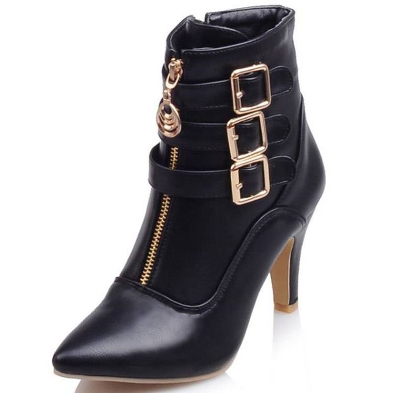 أحذية النساء حزام البوط حجم كبير بوت قصير 40 45 رو...