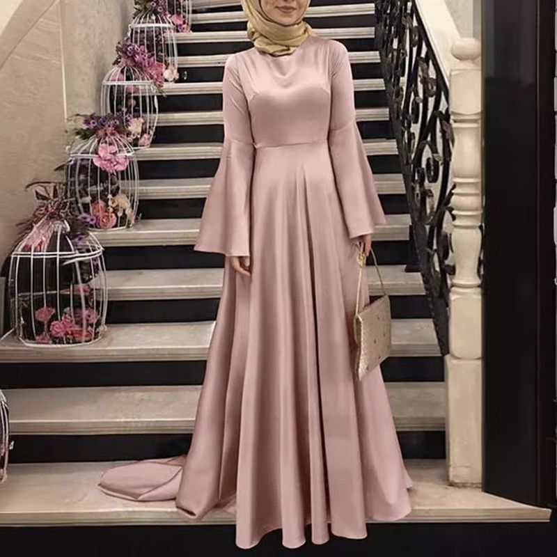 ملابس نسائية فستان جديد بأكمام ترمب وسط كبير موضة...