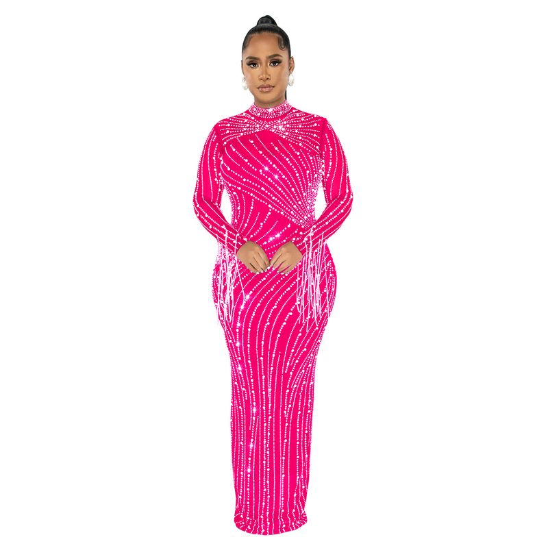 ملابس نسائية شبكية شفافة ساخنة ماسية طويلة الأكمام...