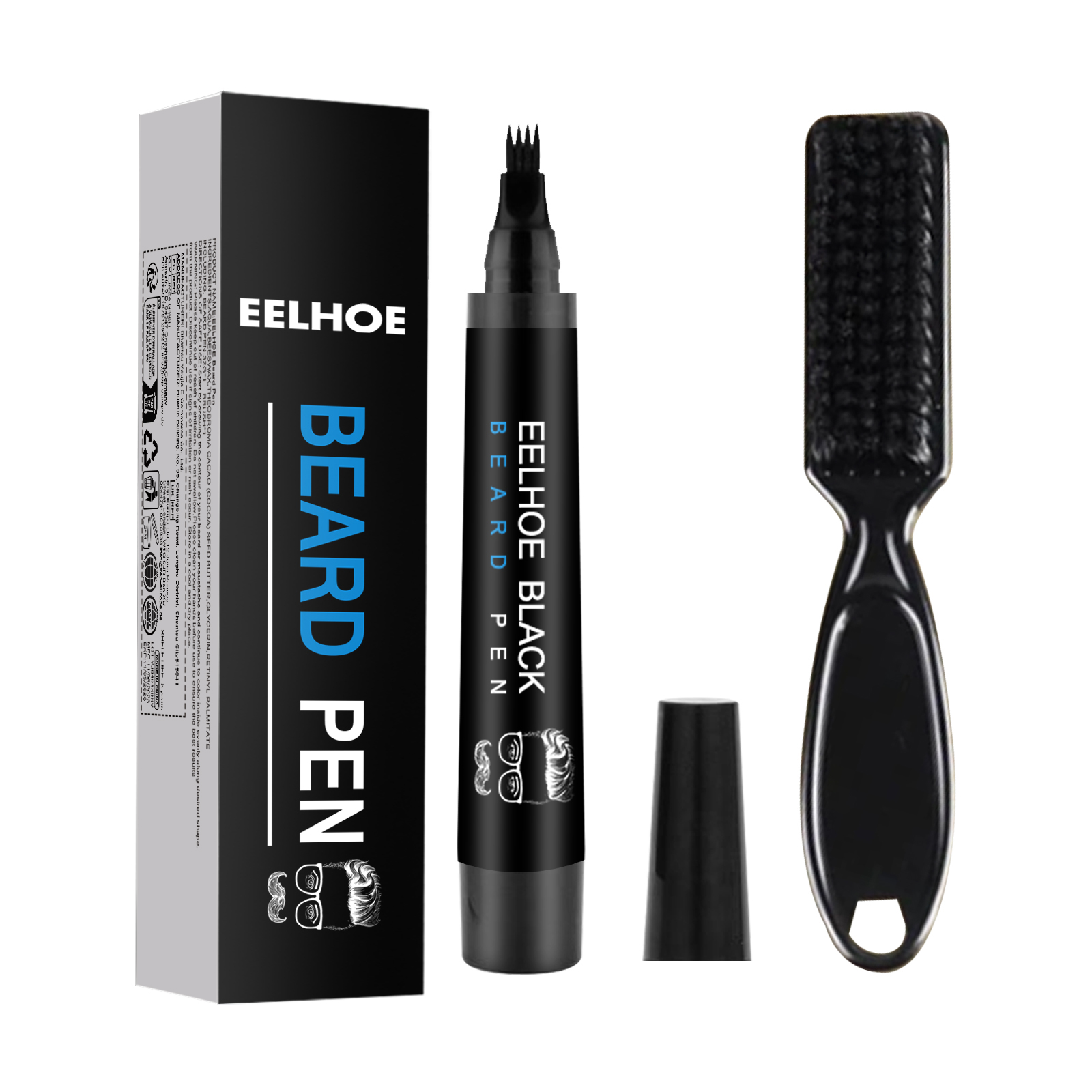 Beard filling pen set, waterproof, sweat-proof and non-fading beard pen, beard tracing pen