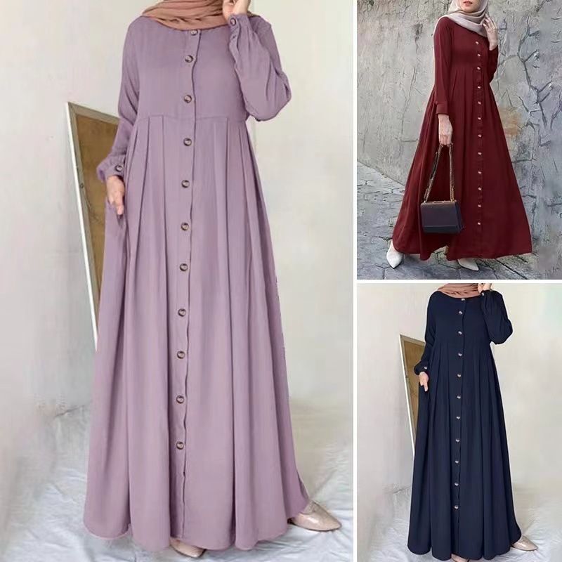 ملابس نسائية طويلة للربيع والخريف، تنورة طويلة مقا...