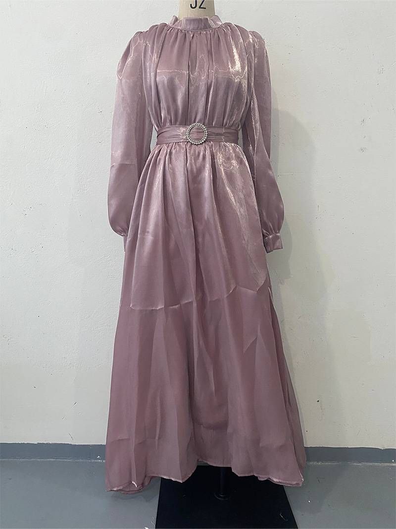 موديل مسلم سليبريتى ستايل فاشن أكمام لانترن منظمة...