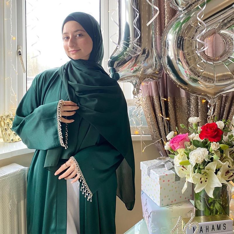 ملابس نسائية دبي ربيع وصيف حفلة يومية باللون الواح...