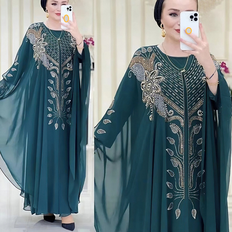 ملابس نسائية معطف ماسي ساخن صناعة ثقيلة شيفون مصدر...