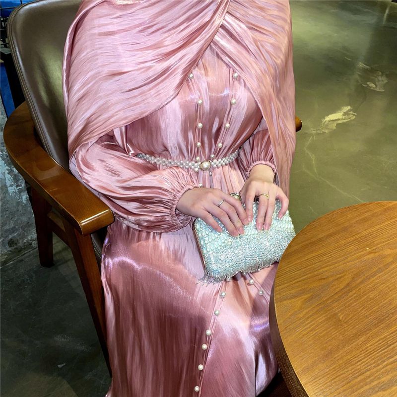 ملابس نسائية ملابس إسلامية غزل ثلاث قطع شائعة الفس...