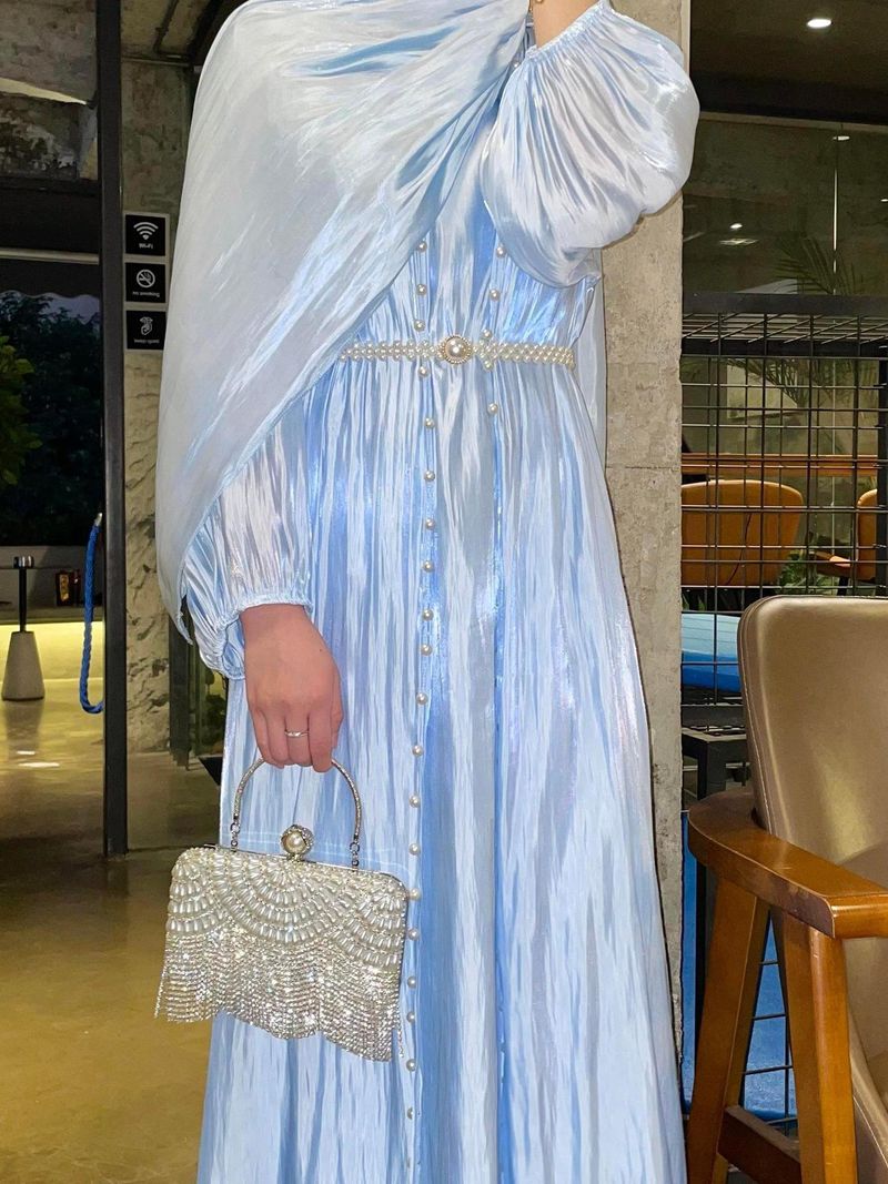 ملابس نسائية ملابس إسلامية غزل ثلاث قطع شائعة الفس...