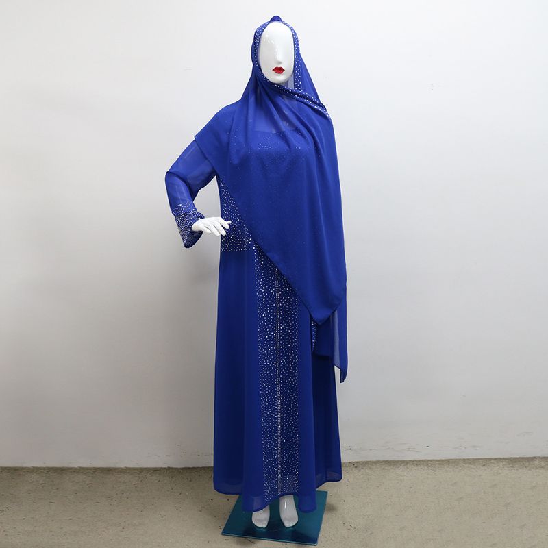 ملابس نسائية ساخنة مرصعة بحبيبات شيفون فستان حفلة لامع