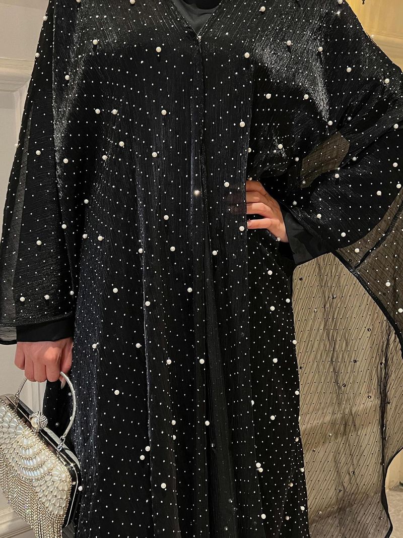 ملابس نسائية ملابس إسلامية فستان روب لؤلؤ نجمة أني...