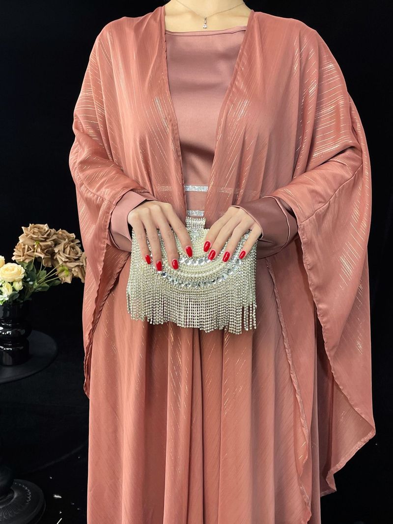 ملابس نسائية ملابس إسلامية نسائية عباية بخيوط ذهبي...