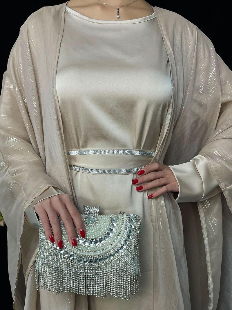 ملابس نسائية ملابس إسلامية نسائية عباية بخيوط ذهبي...