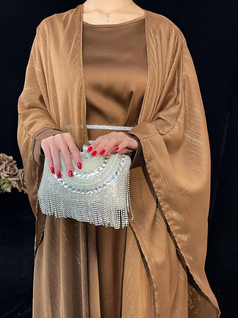 ملابس نسائية ملابس إسلامية نسائية عباية بخيوط ذهبي...