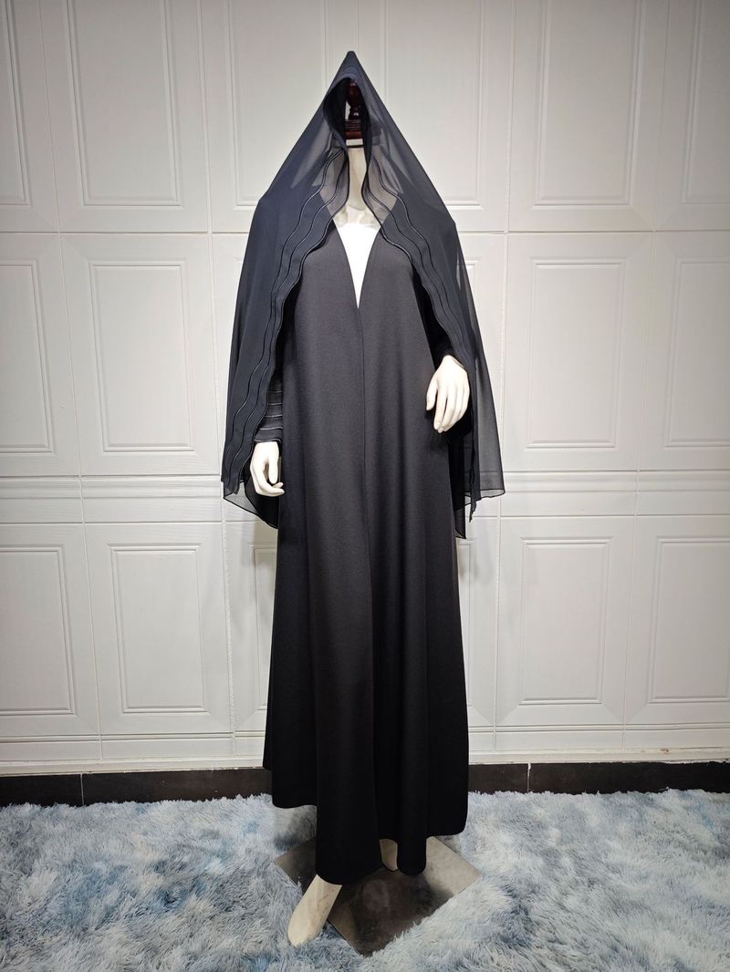ملابس نسائية معاطف مطرزة رائعة مع توربان قطعتين