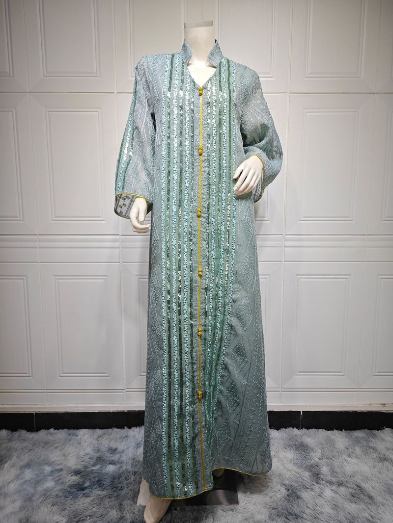 فستان سهرة مطرز بشبكة بمناسبة العام الجديد الإسلام...