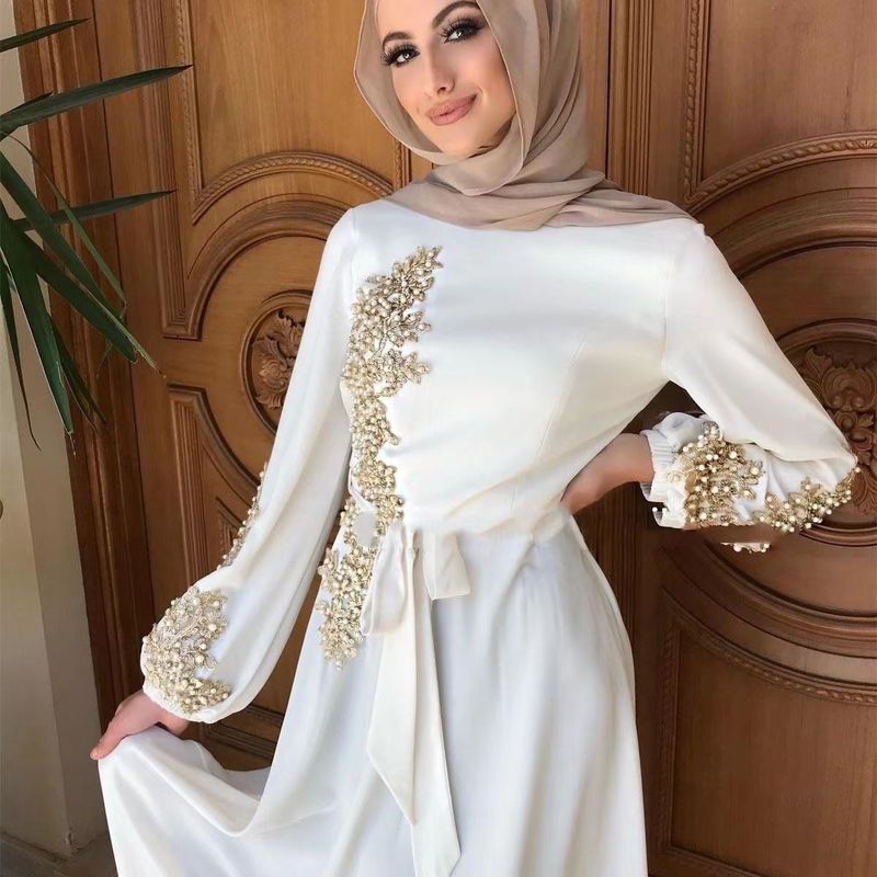 ملابس نسائية عباءة مسلمة، فستان بحجم كبير مع أكمام...
