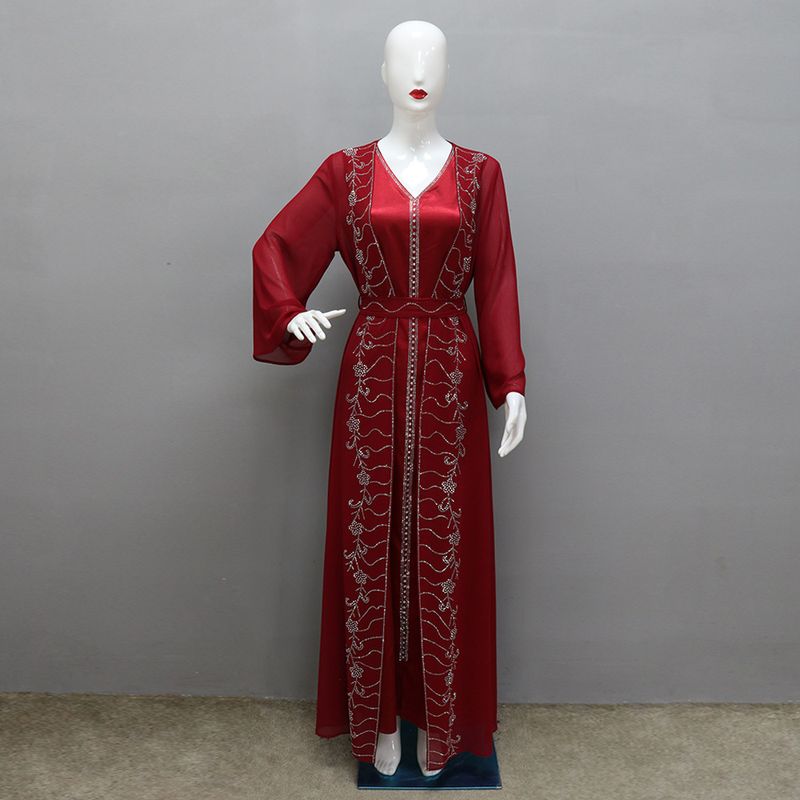 ملابس نسائية مواسم متنقلة حزام + معطف فستان شيفون...