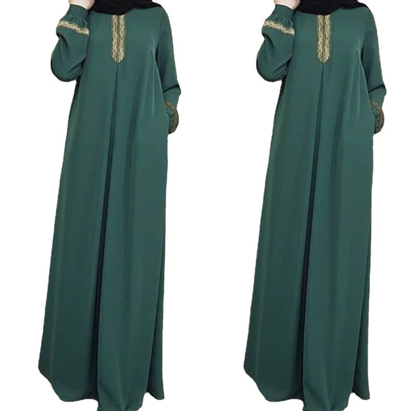 فستان شال طويل فضفاض بنمط إثني مطبوع للنساء