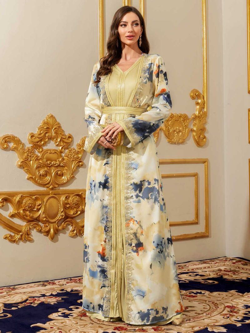 ملابس نسائية تكاملية مسلمة فستان من قطعتين ملابس م...