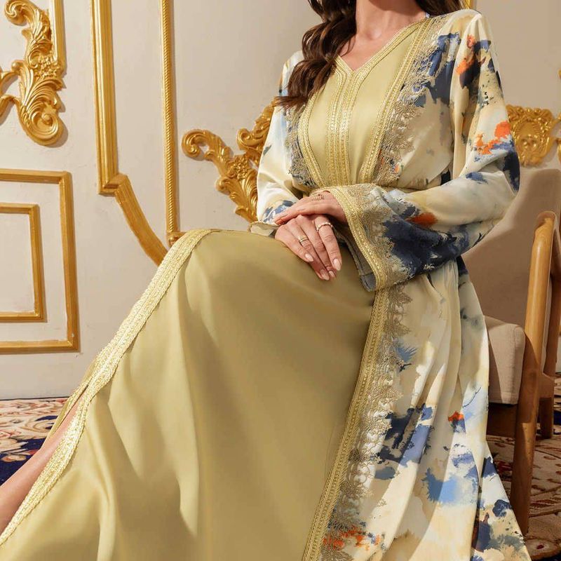 ملابس نسائية تكاملية مسلمة فستان من قطعتين ملابس م...