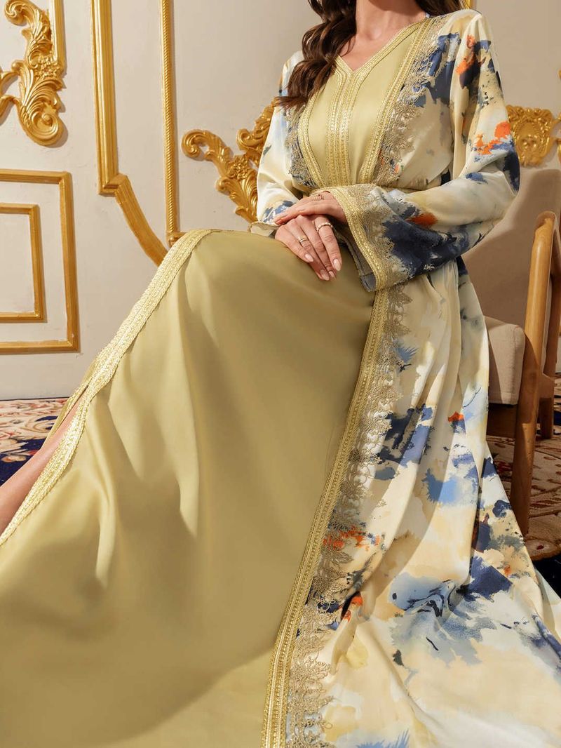 ملابس نسائية تكاملية مسلمة فستان من قطعتين ملابس م...