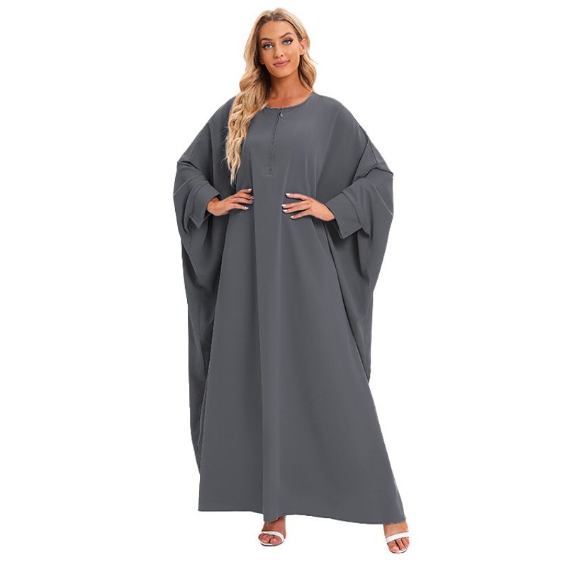 ثوب ملابس نسائية مزود بسحّاب، كم خفاش، مقاطع عبادة...