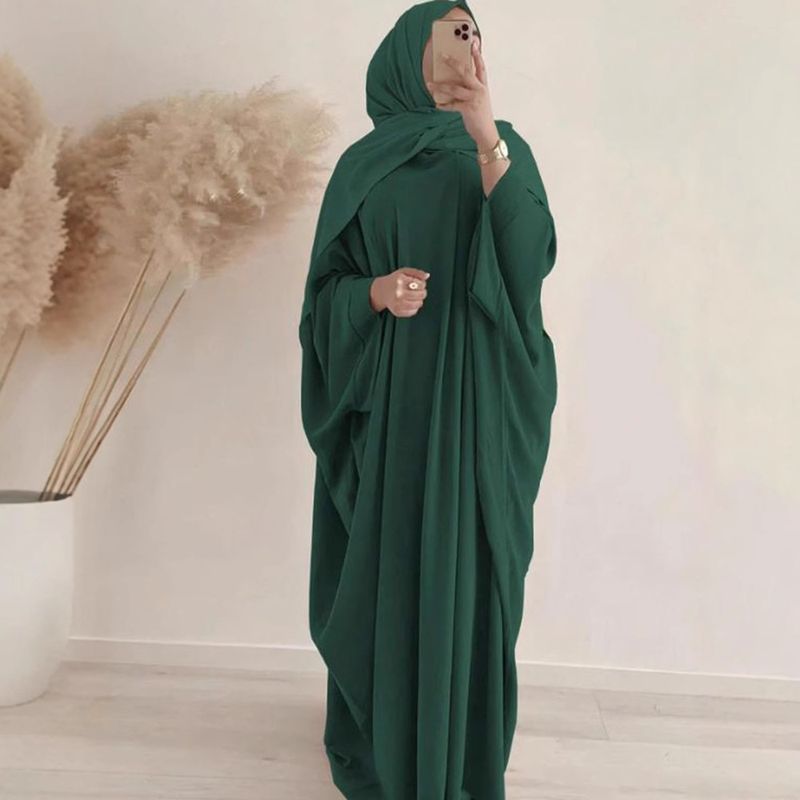ملابس نسائية إسلامية بلون صلب فضفاضة ذات طابع طويل...