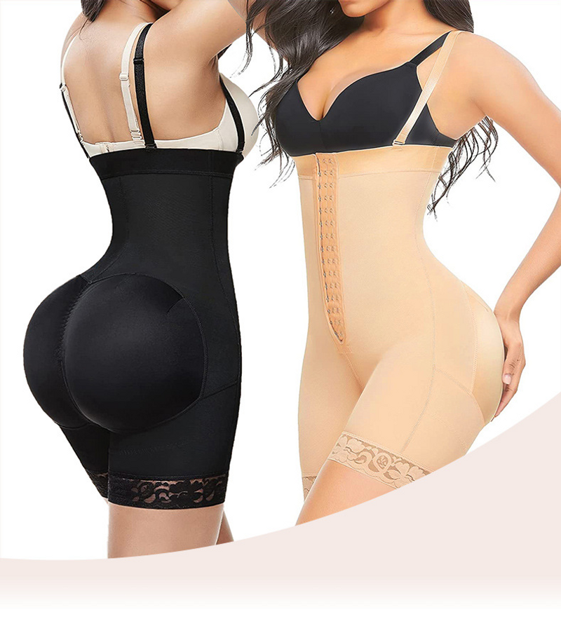 high waist body shaping pants crotch zipper tummy lifting pants waist shaping jumpsuit enhanced version