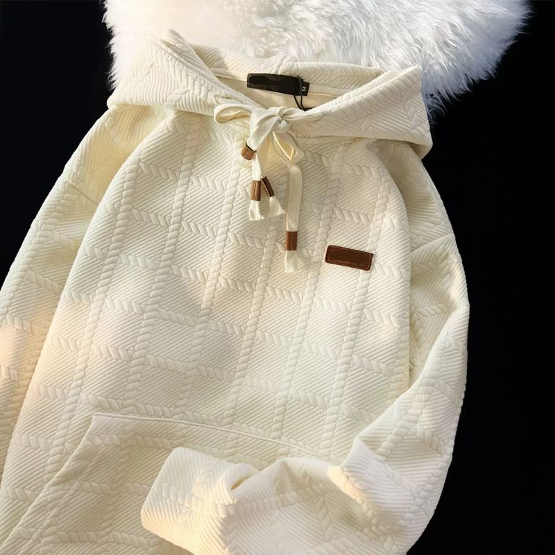 ملابس نسائية هودي فاخرة فضفاضة بنمط كسلان، معطف وا...