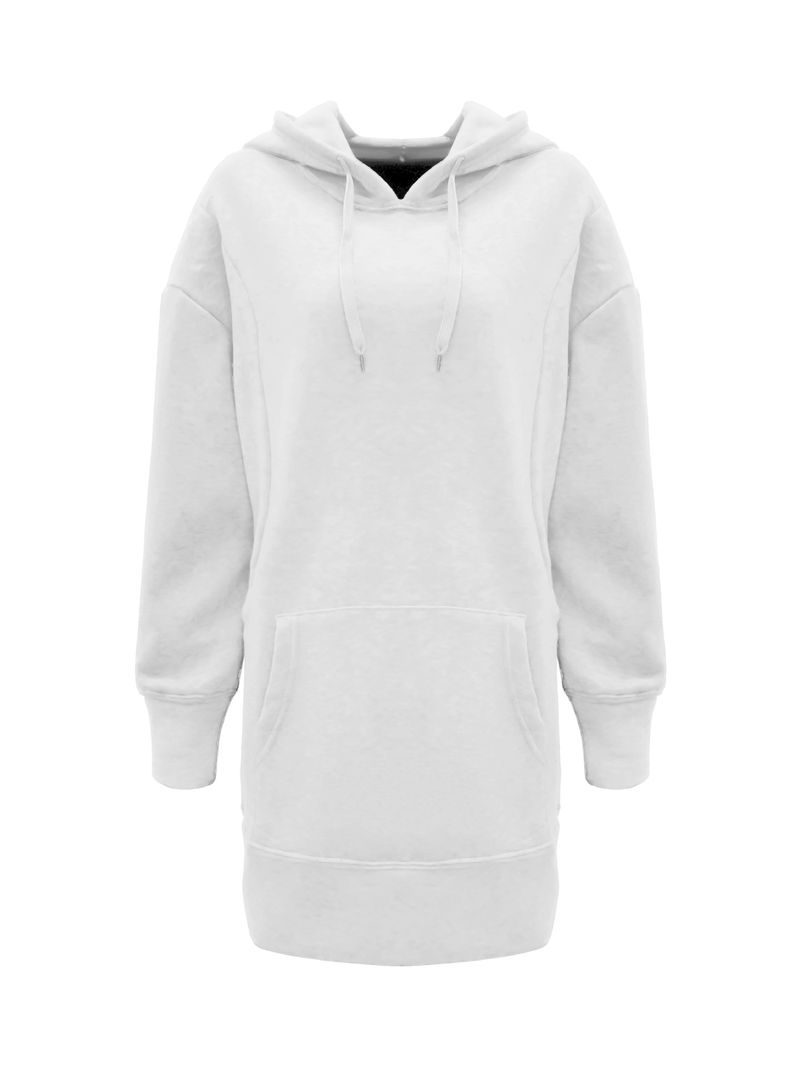 قميص نسائي فليس هودي فضفاض