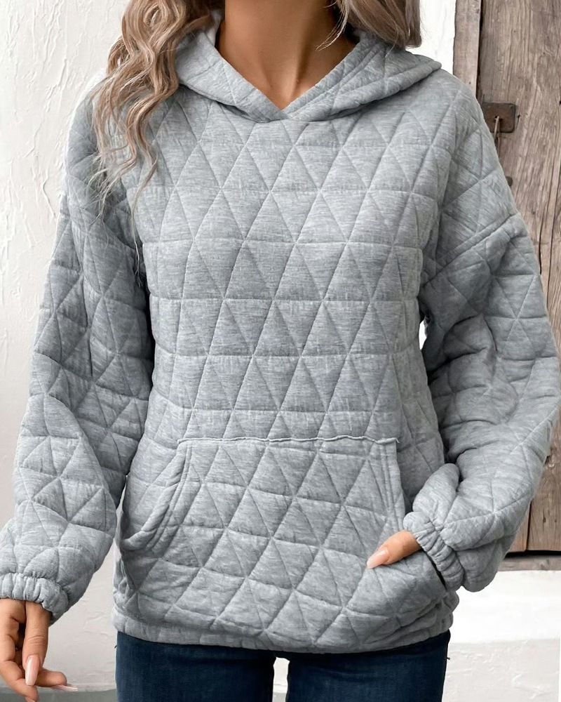 ملابس نسائية جديدة لخريف 2023 بلون صلب، هودي نسائي...