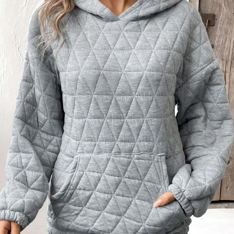 ملابس نسائية جديدة لخريف 2023 بلون صلب، هودي نسائي...