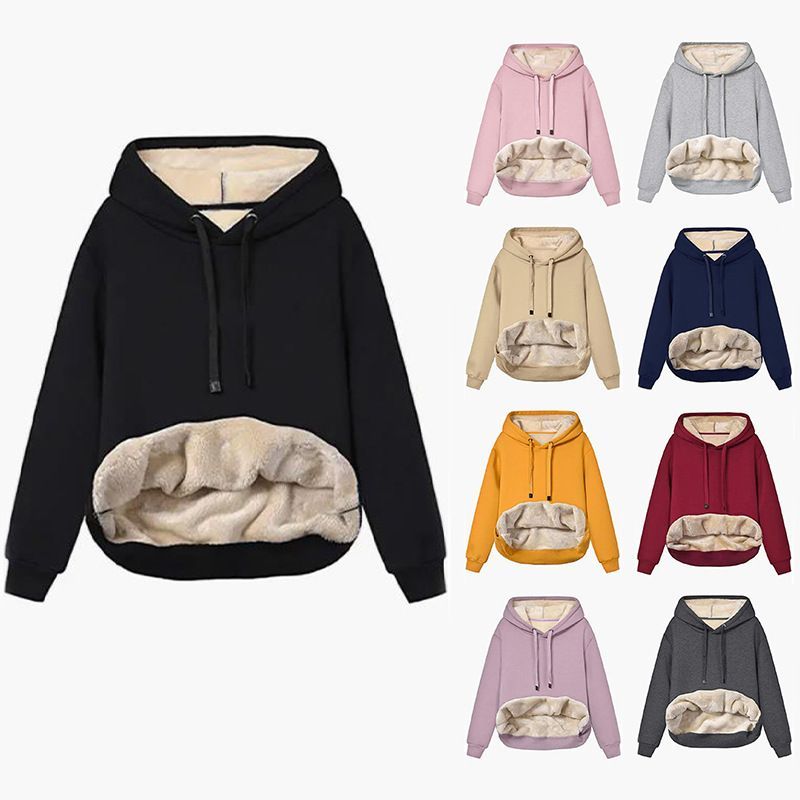 ملابس نسائية سweatshirt رياضية مع جيب دافئة بHOODE...