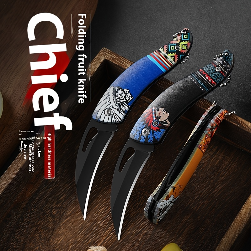 4pcs Mini folding knife field emergency self-defense knife portable portable knife keychain folding knife stainless steel express knife