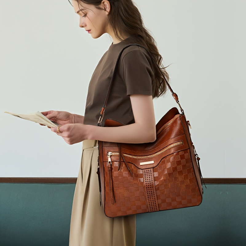 Womens Tote Bag - Supersoft Vegan Crossbody Bag with Multiple Pockets - Stylish Womens Shoulder Bag - Durable, Versatile Purse for Work & Everyday Use